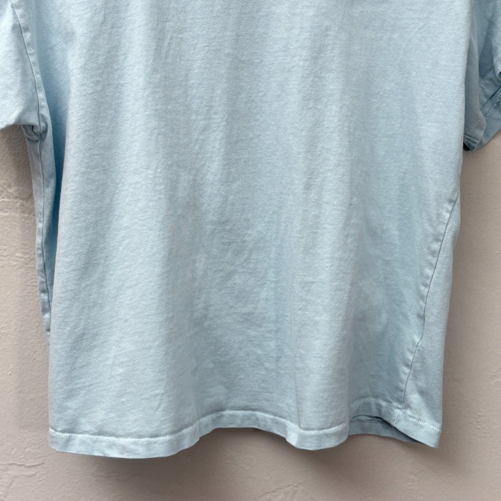 Hey Gang Boxy T Shirt Women Size 2 Light Blue Short Sleeve Flaw - Picture 6 of 11